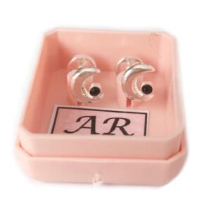 12 A-R Aro Plata 900 Luna con Strass Negro