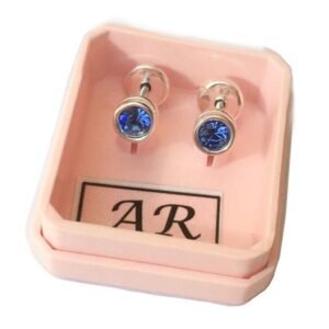 14 A-R Aro Plata 900 Susanito con Strass Azul