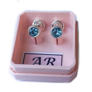 14 A-R Aro Plata 900 Susanito con Strass Celeste