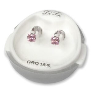 4024 LILI Oro Blanco Grifa Carré Rosa