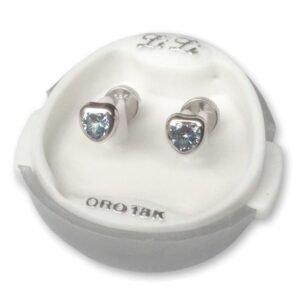 4027 LILI Oro Blanco Corazón Celeste